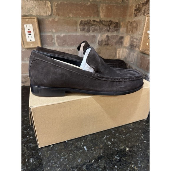 Vince Men Miles Suede Moccasin-style Loafer‎ Slip on Shoes Cocoa Brown Size 11.5 main image 10